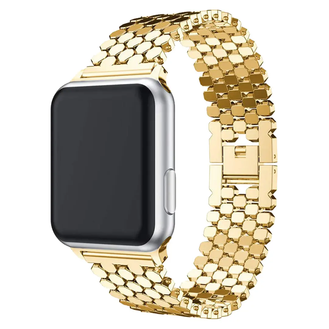 Apple Watch Metal Strap HONEYCOMB STAINLESS STEEL STRAP Starlight Gold -42-44-45-46-49mm